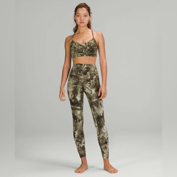 Lululemon Align Pant 28" in Diamond Dye Light Sage Army Green Dark Olive Size 4 - Picture 4 of 8